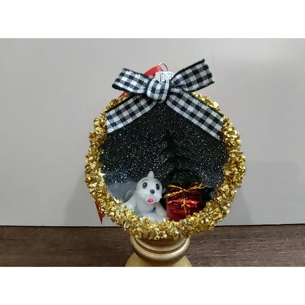 Seel Christmas Ornament Handmade OOAK Shatterproof Miniature Pokemon Anime O7